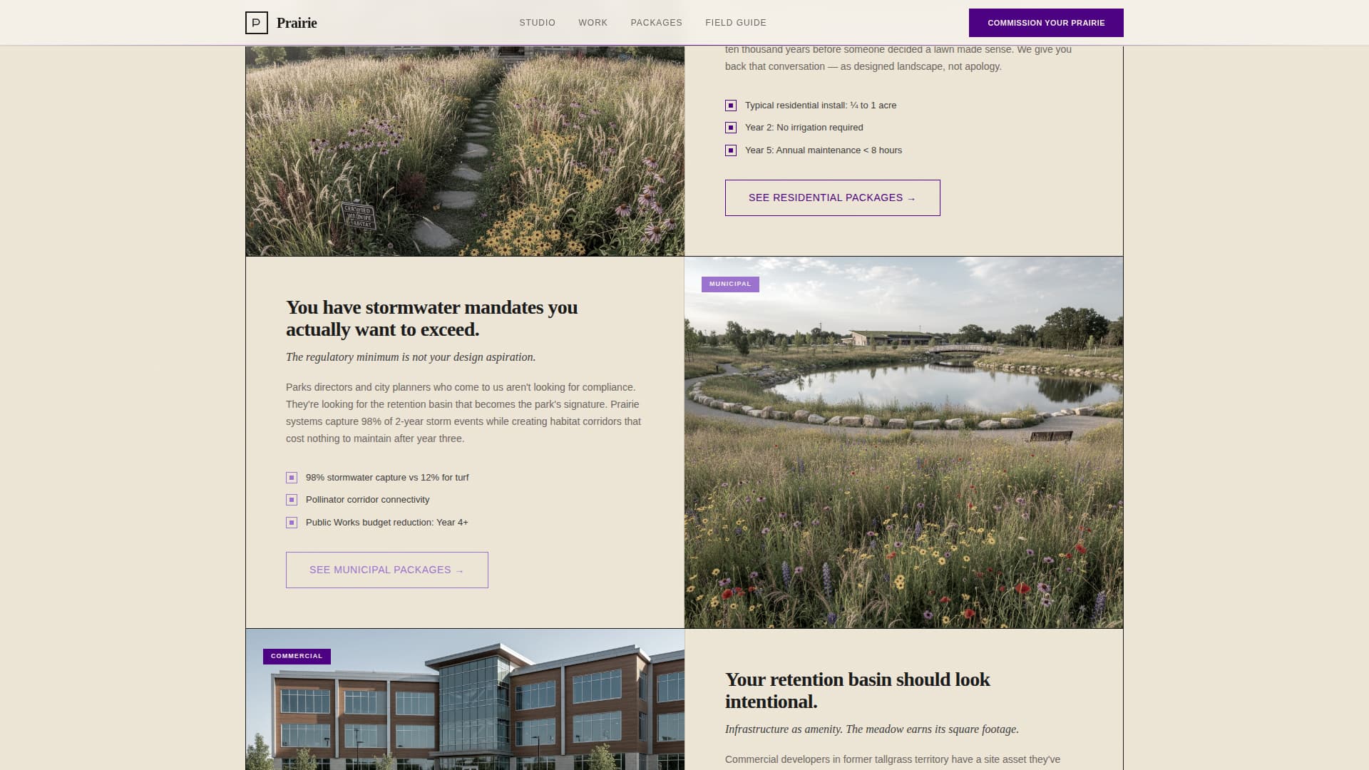 Prairie Style Architecture Pricing Website Template