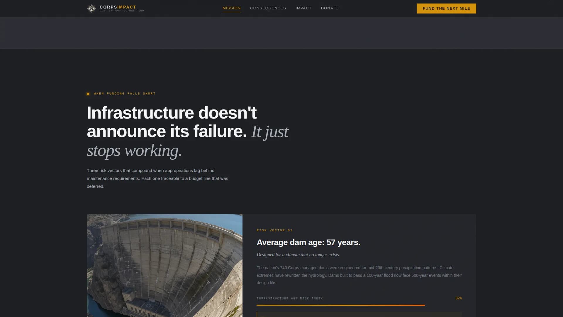 Levee — Strategic Infrastructure Funding Landing Page Template