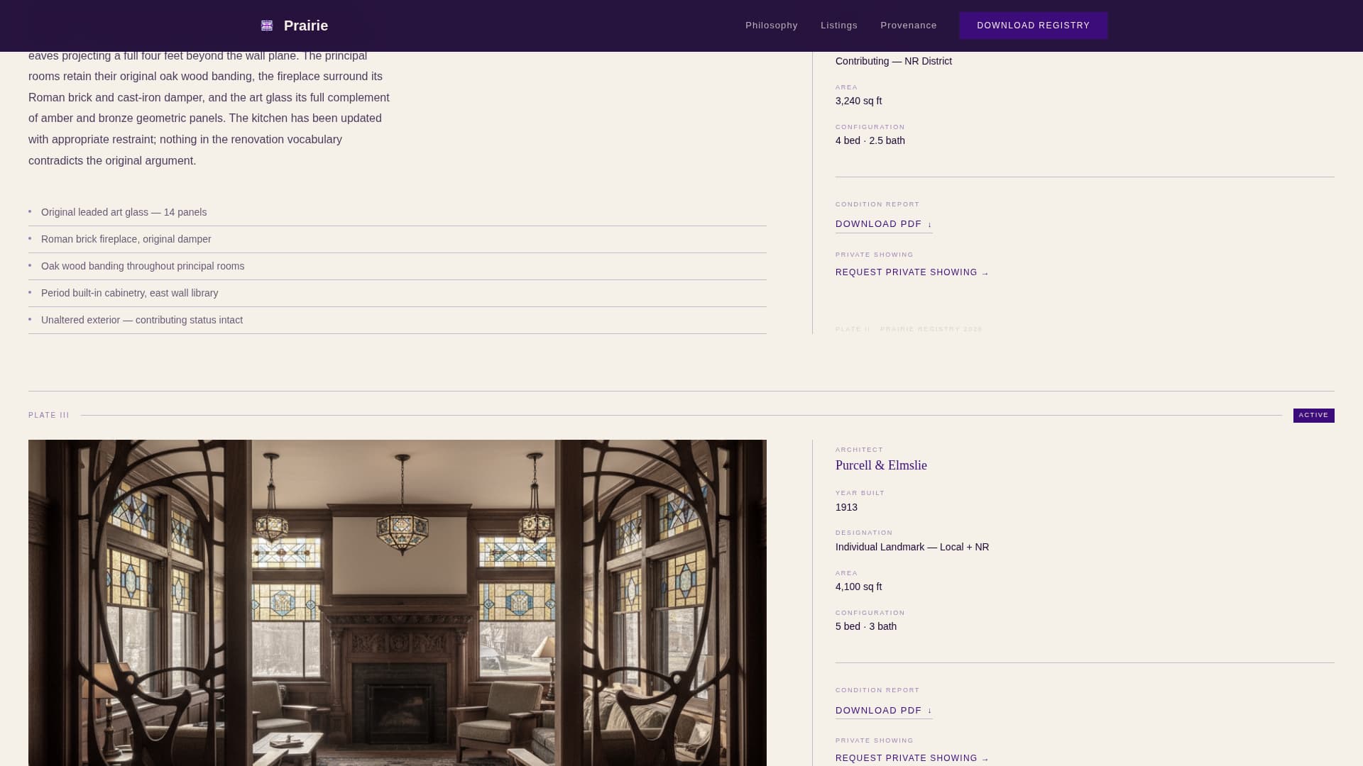 Prairie Style Architecture Blog Website Template