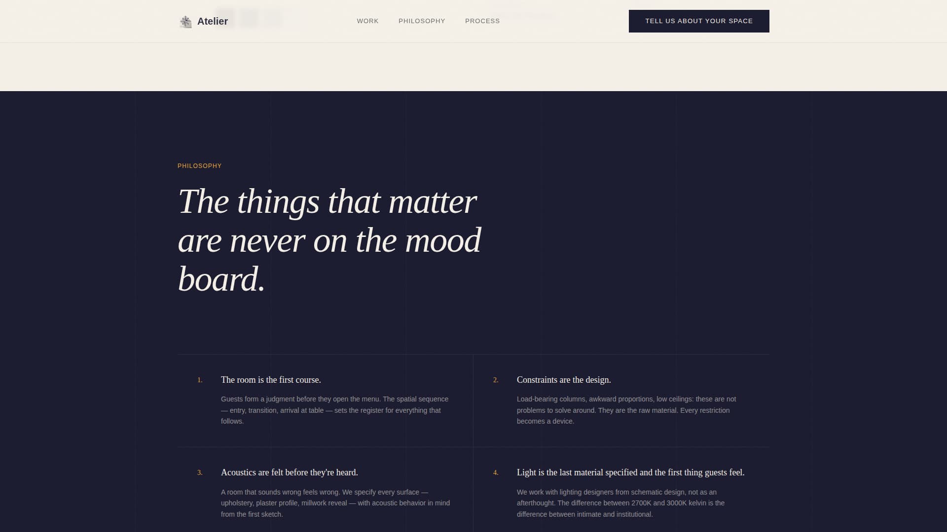 Hospitality & Restaurant Design Directory Website Template