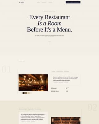 Hospitality & Restaurant Design Directory Website Template