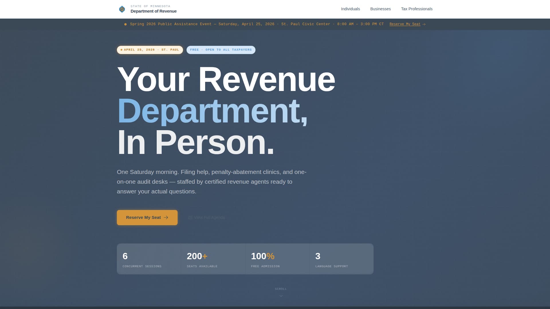 Revenue & Tax Authority Specialist Professional Website Template