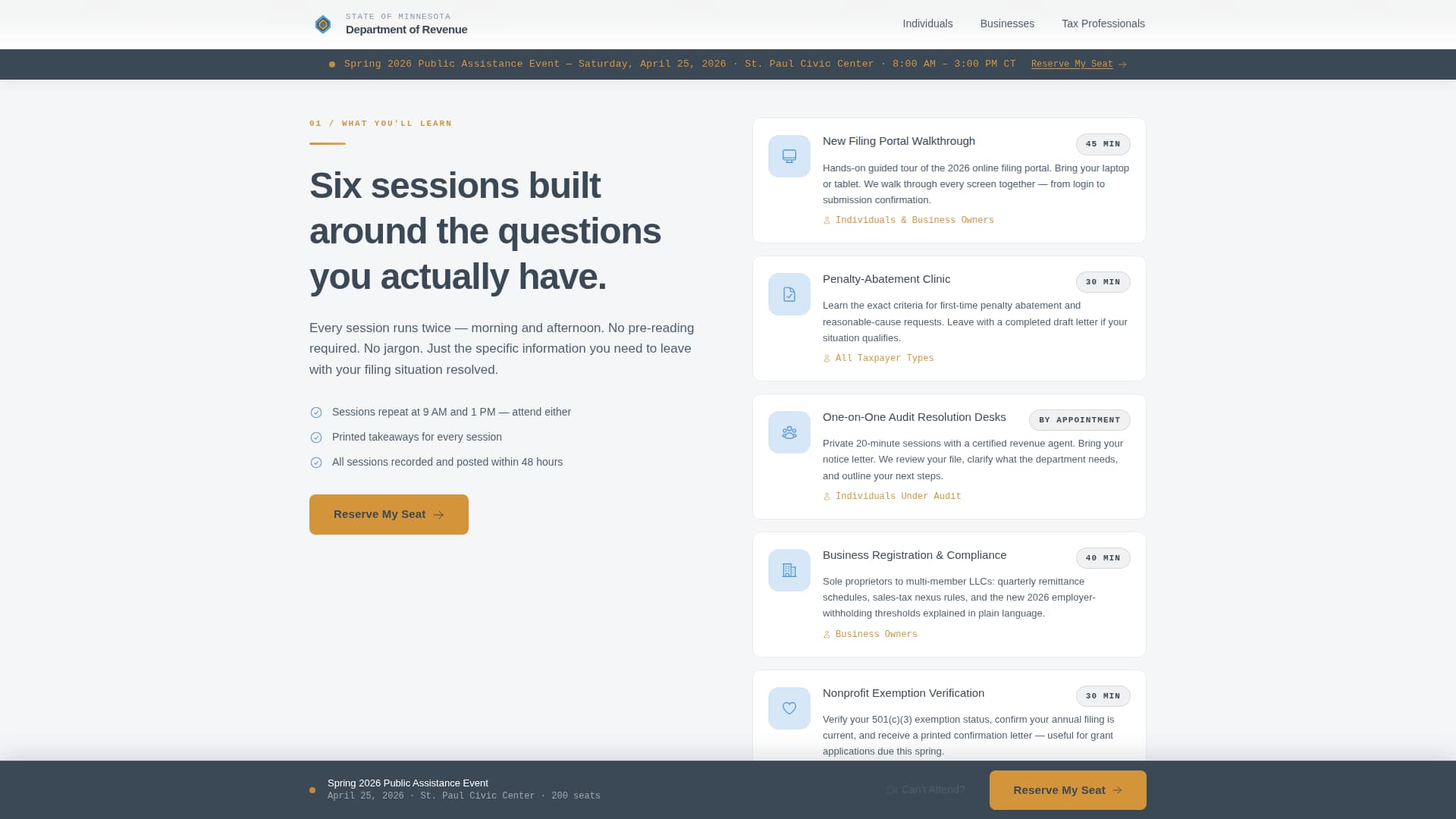 Revenue & Tax Authority Specialist Professional Website Template