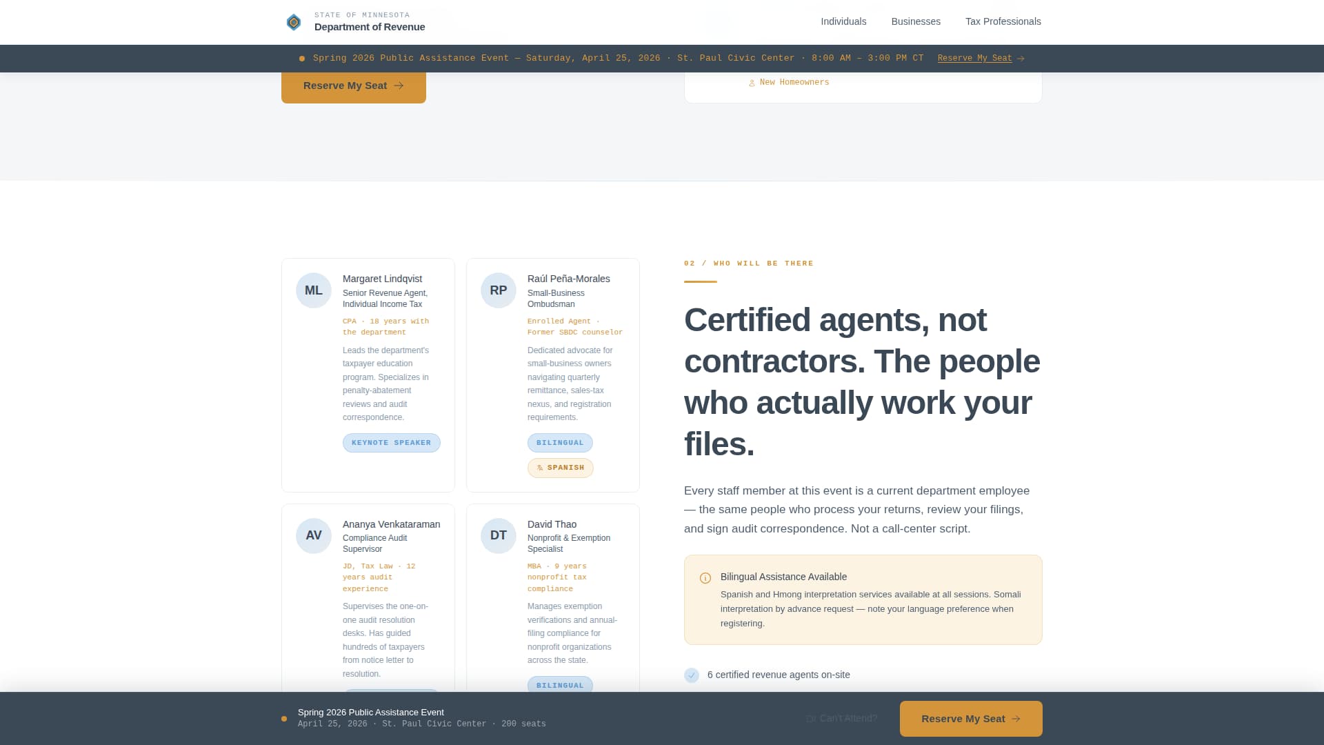 Revenue & Tax Authority Specialist Professional Website Template