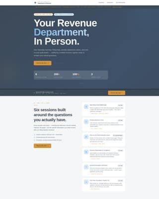 Revenue & Tax Authority Specialist Professional Website Template