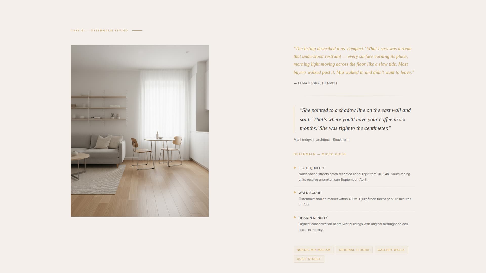 Hemvist - Refined Scandinavian Realtor Landing Page Template