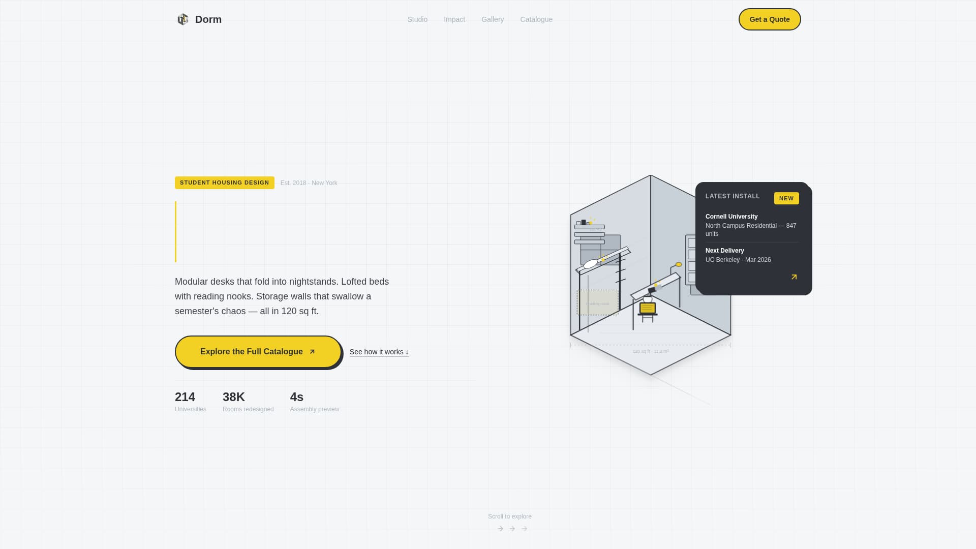 Dorm - Clever Student Housing Landing Page Template
