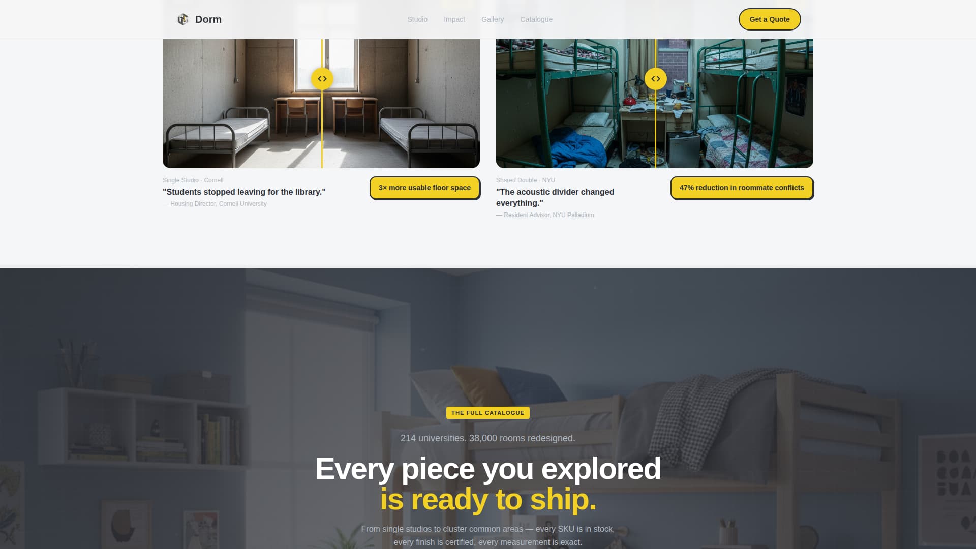 Dorm - Clever Student Housing Landing Page Template