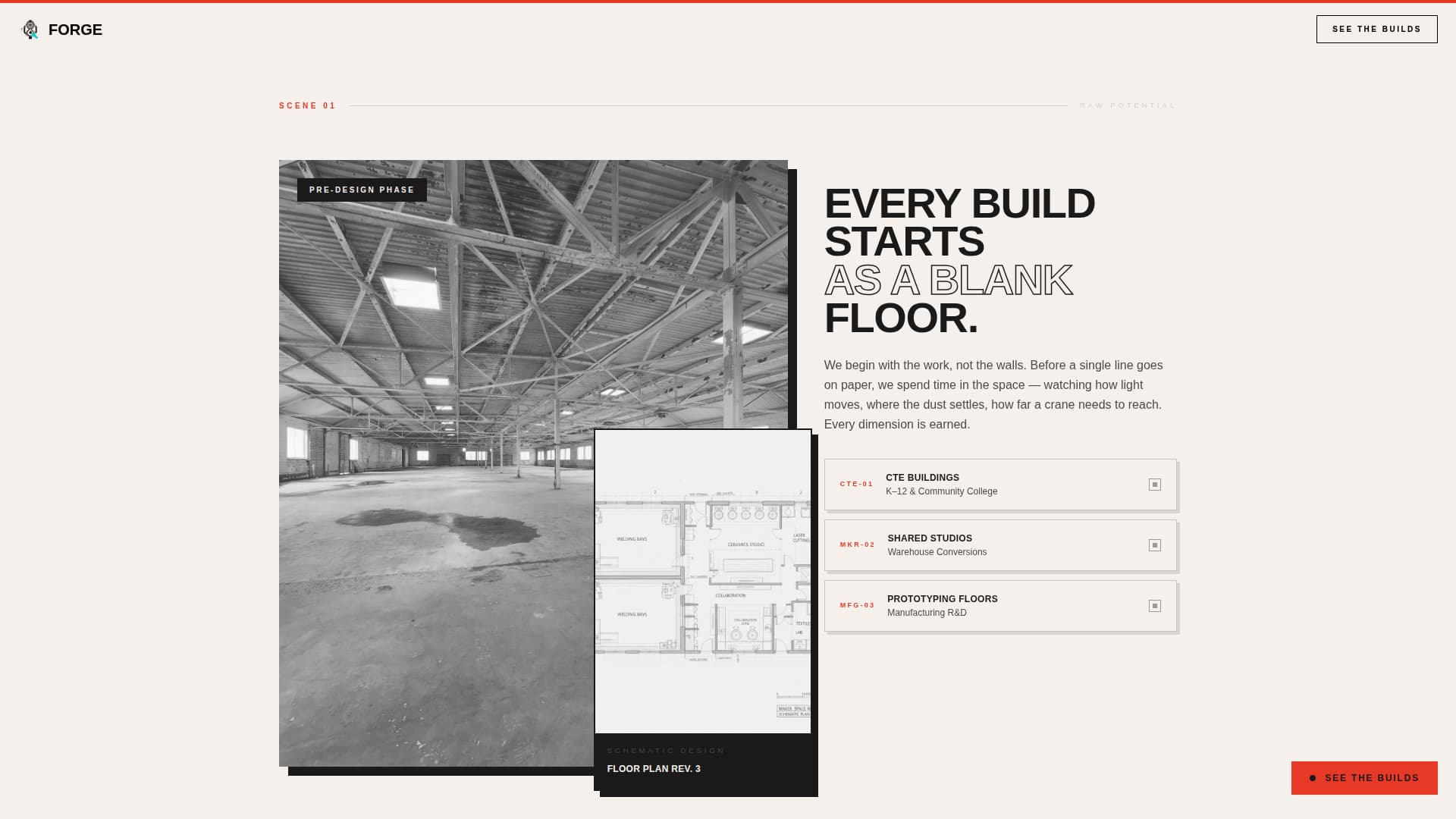 Industrial & Warehouse Design Portfolio & Case Study Website Template