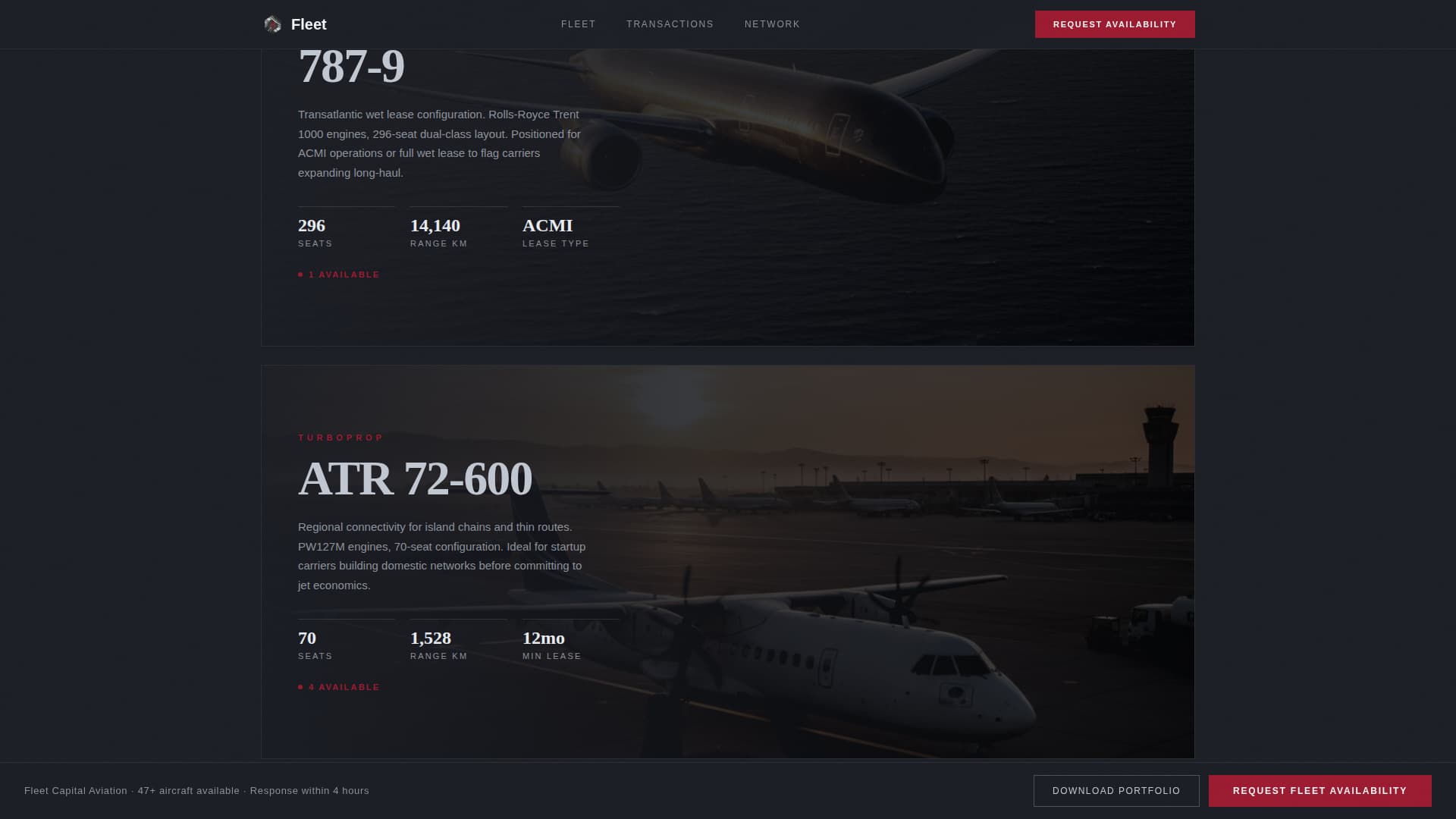 Aviation & Flight Portfolio Website Template