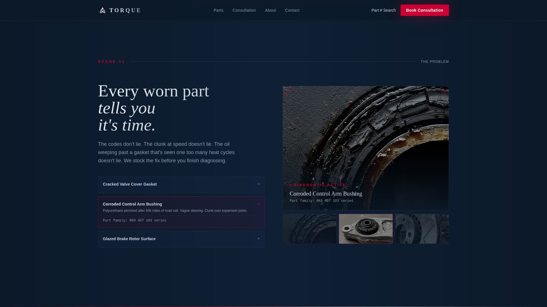 Torque — Authorized Audi Service Landing Page Template