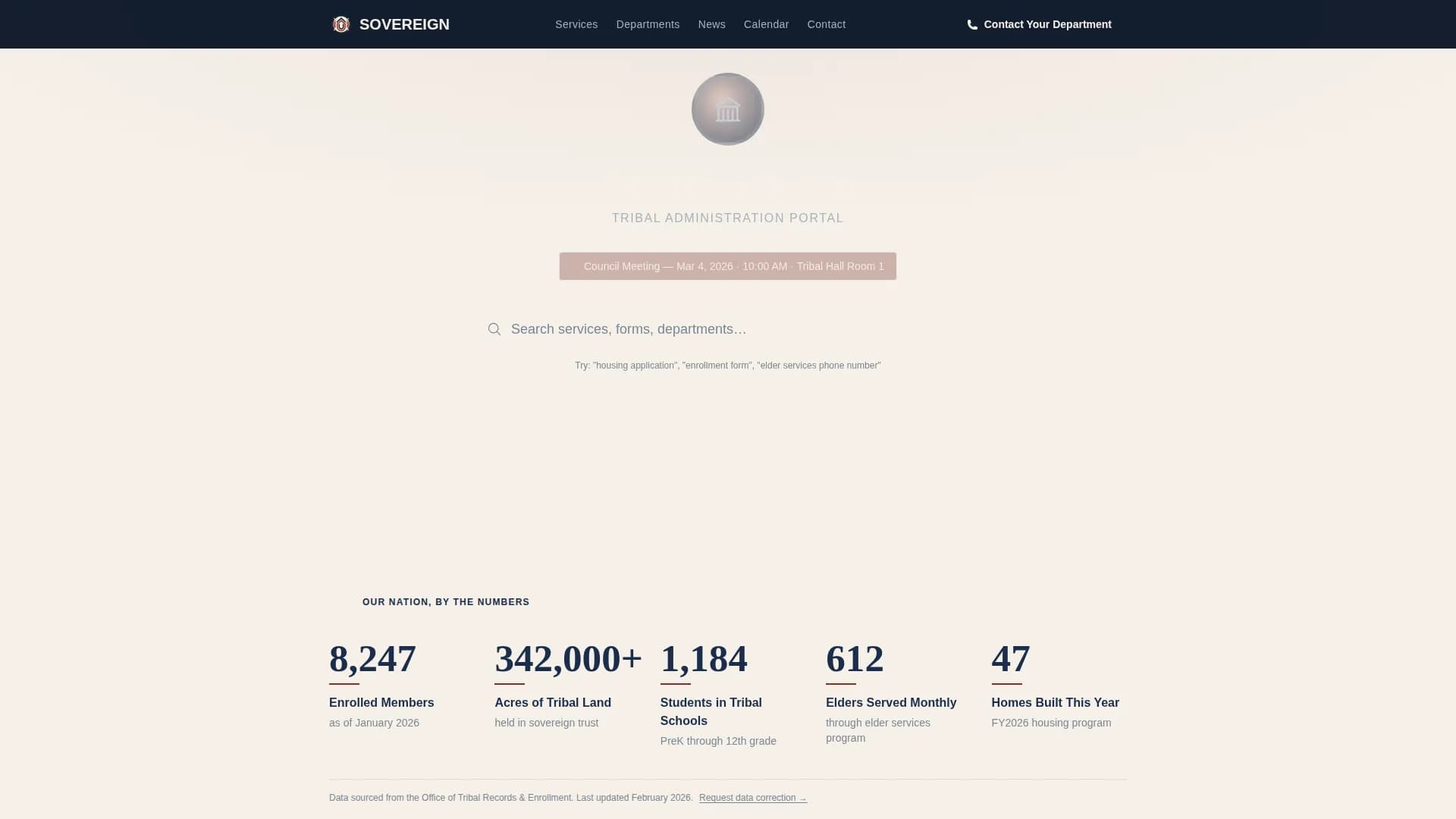 US Government Directory Website Template