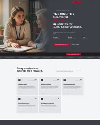 Veterans Services Government Professional Website Template