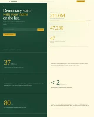 Advanced Voter Registration Government Professional Website Template