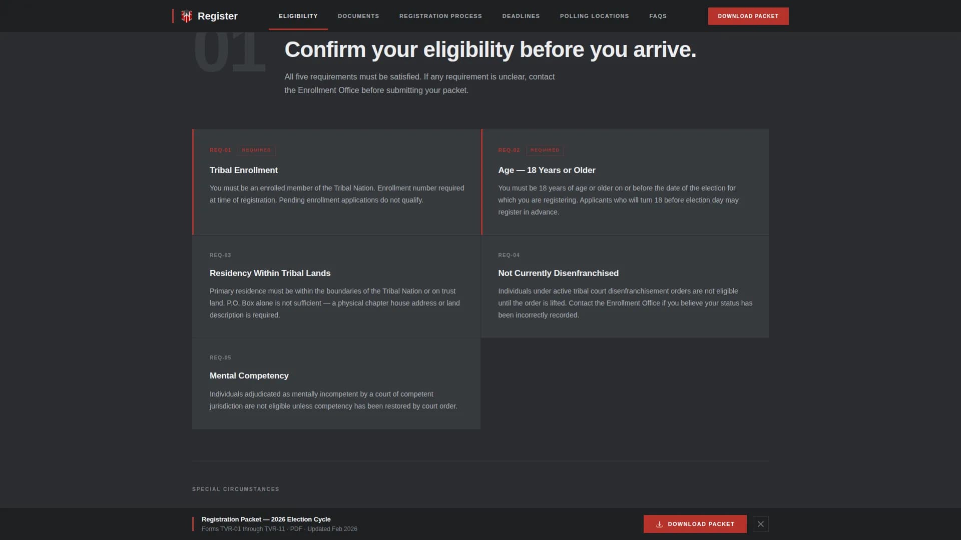 Specialist Voter Registration Government Professional Website Template