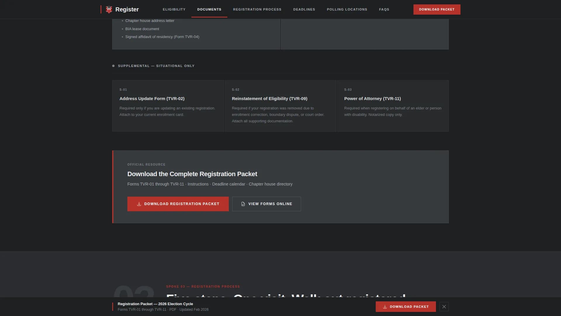 Specialist Voter Registration Government Professional Website Template