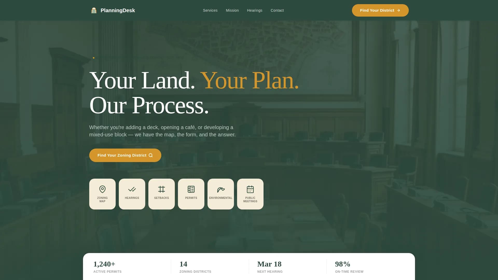 Local Regulatory & Licensing Professional Website Template