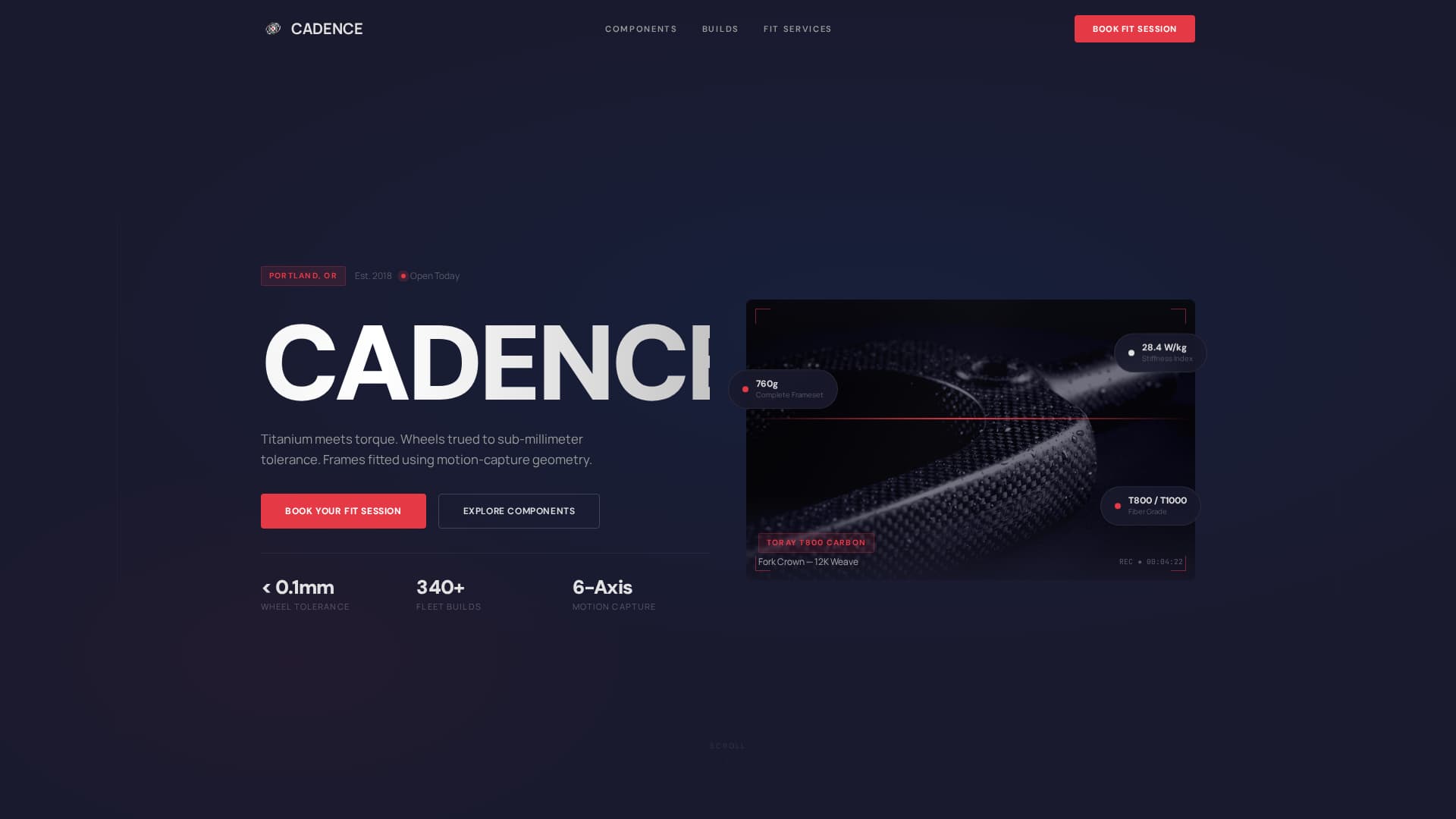 Cadence - Precision Bicycle Landing Page Template