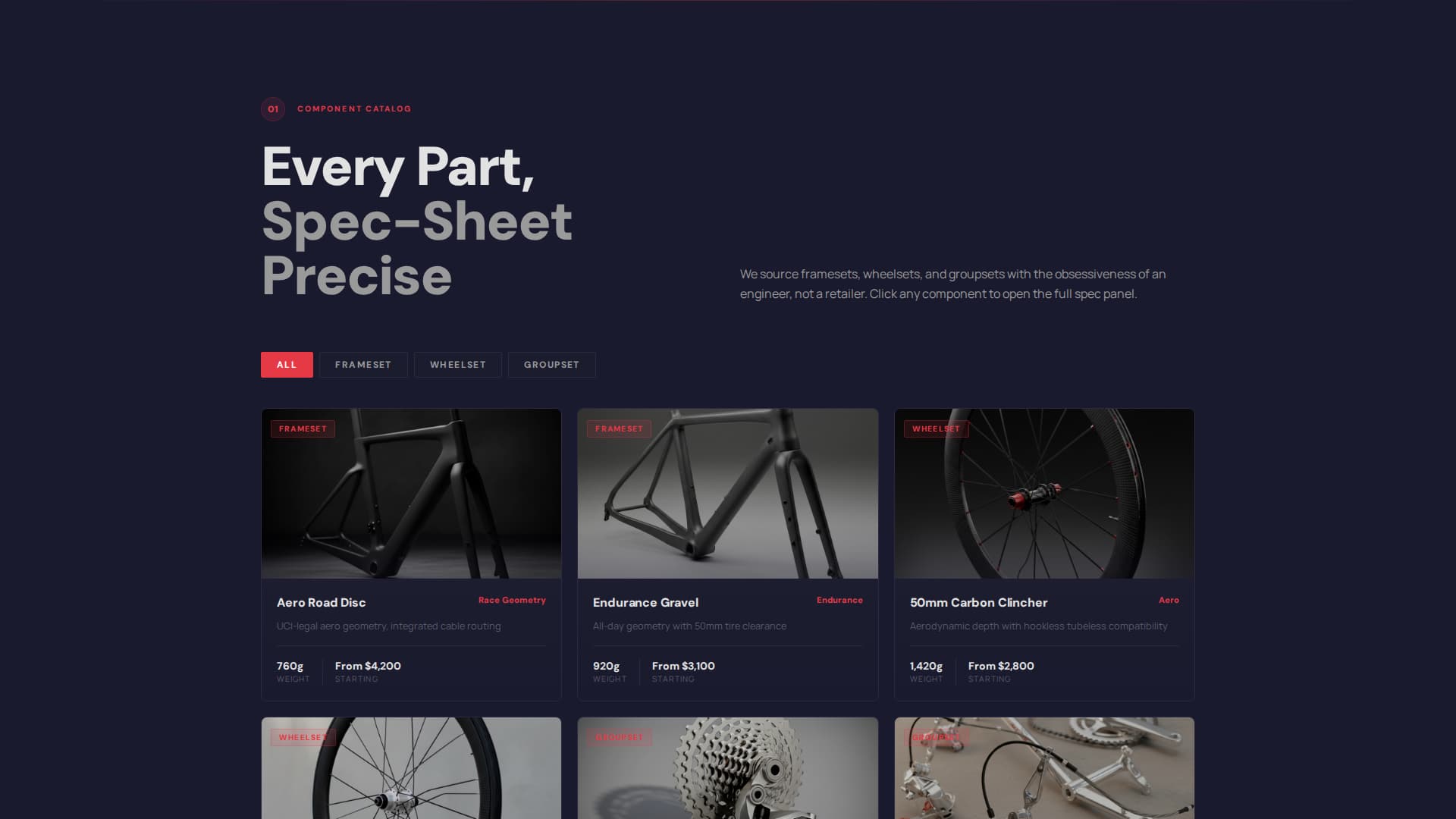 Cadence - Precision Bicycle Landing Page Template