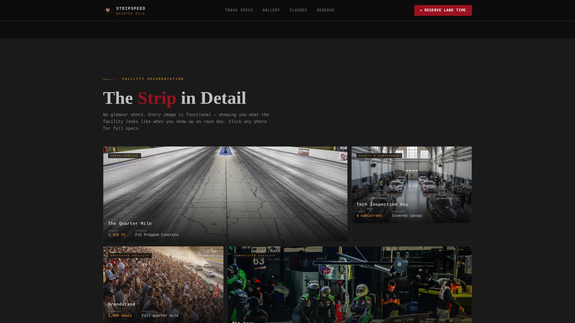 Quartermile - Precision Motorsport Landing Page Template