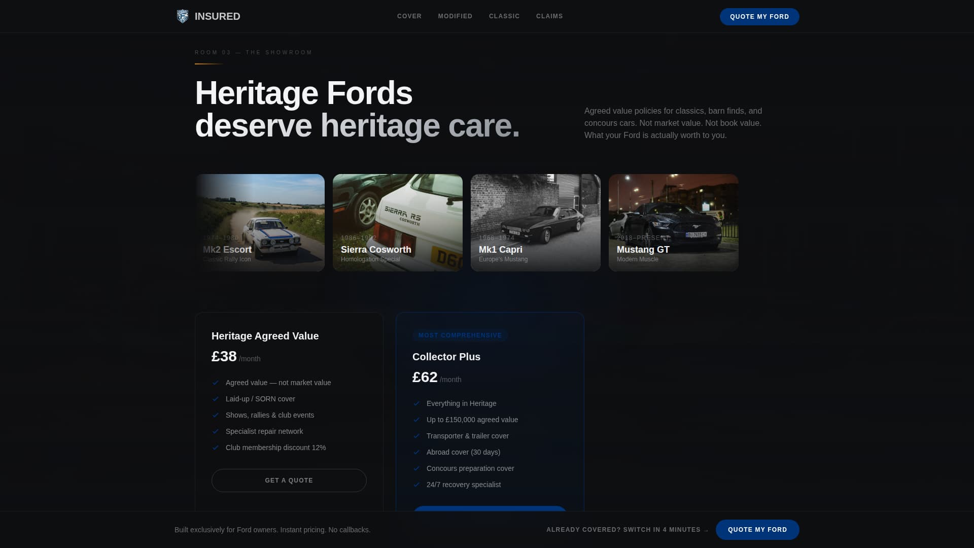 Ford - Premium Insurance Landing Page Template