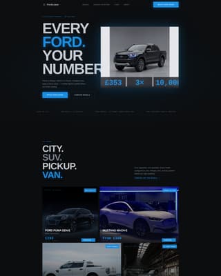 Fordlease - Immersive Automotive Landing Page Template