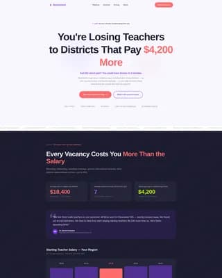 Benchmark - Transparent Education HR Landing Page Template