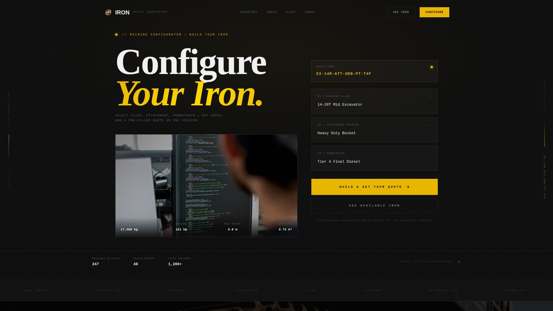 Iron - Powerful Heavyequipment Landing Page Template