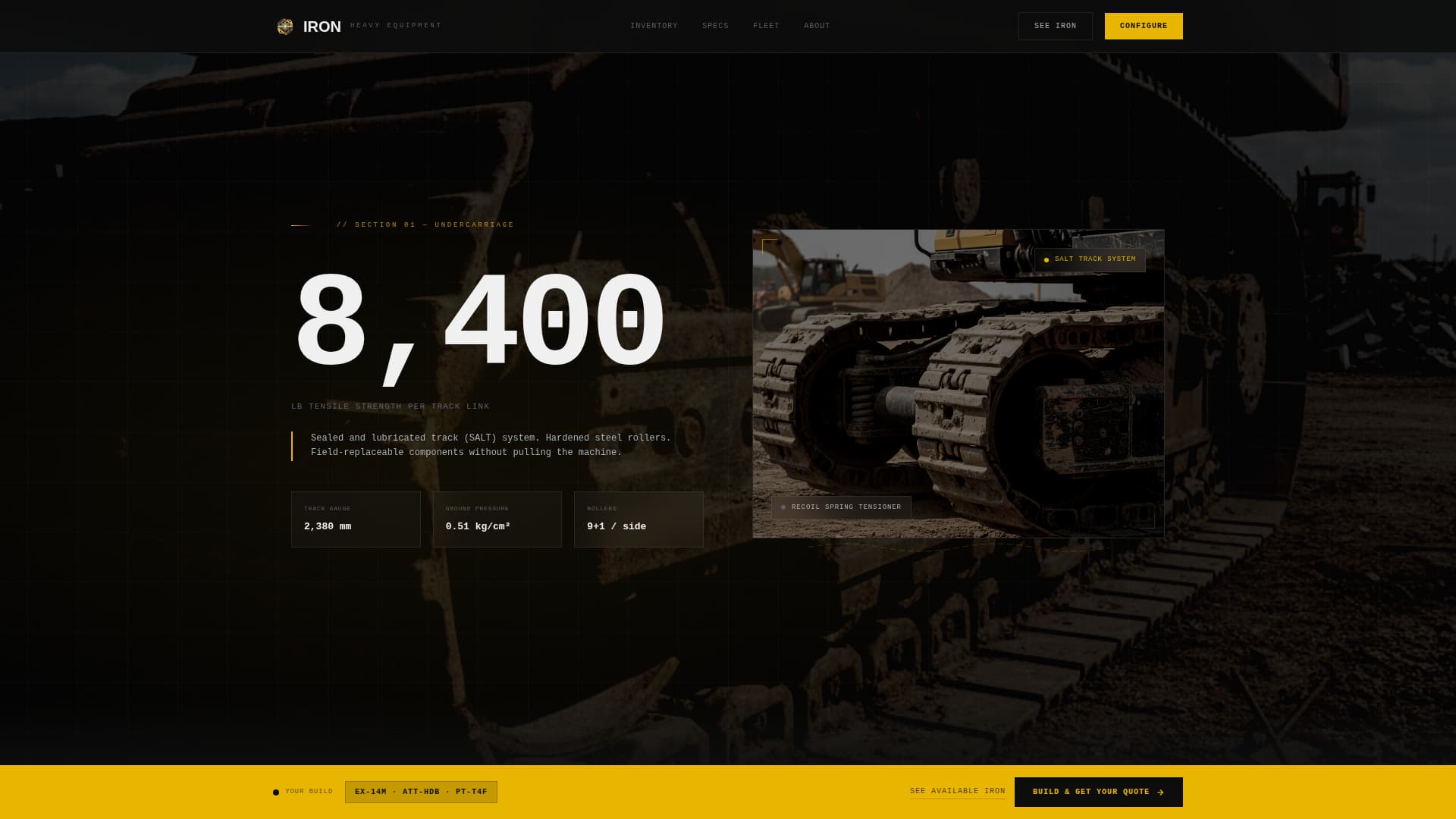 Iron - Powerful Heavyequipment Landing Page Template