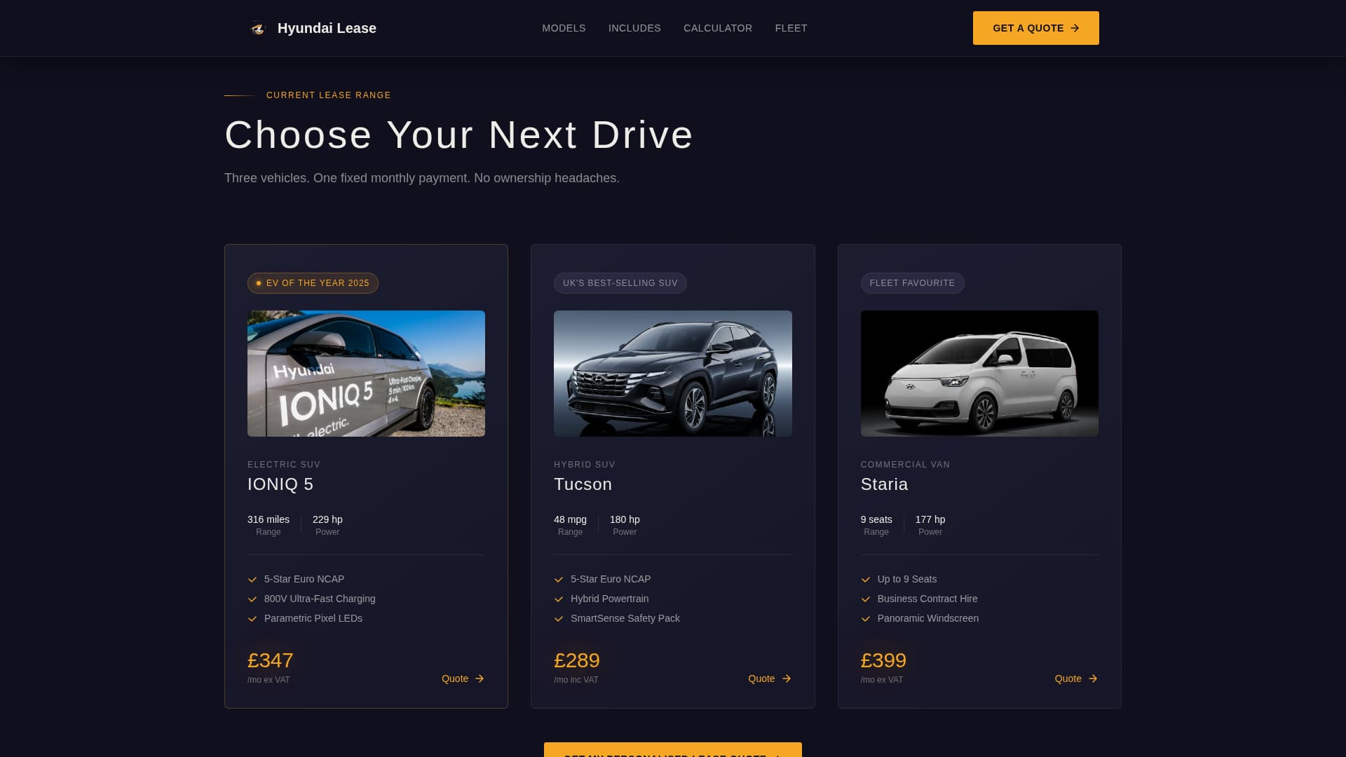 Hyundai - Premium Leasing Landing Page Template
