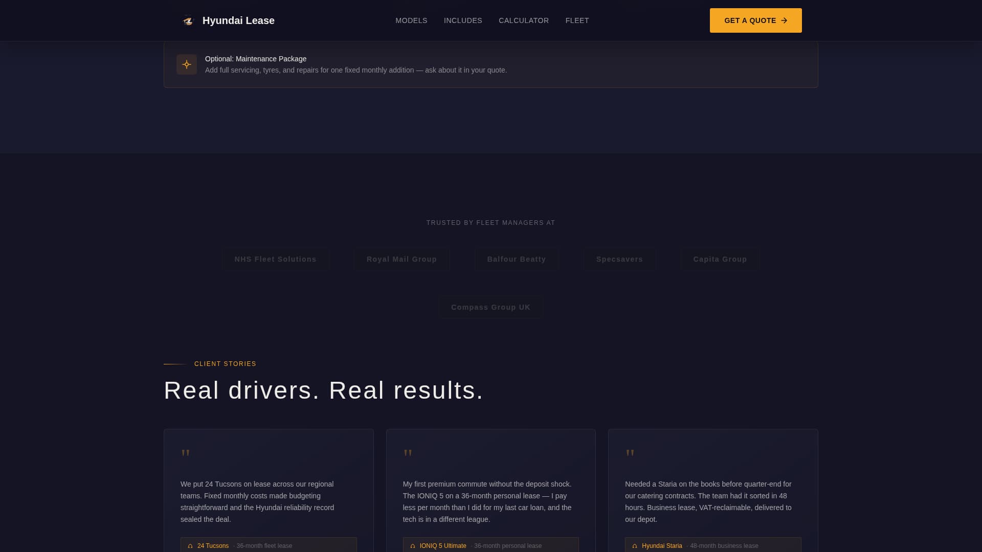 Hyundai - Premium Leasing Landing Page Template