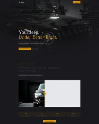 Gleam - Cinematic Jeepdetailing Landing Page Template
