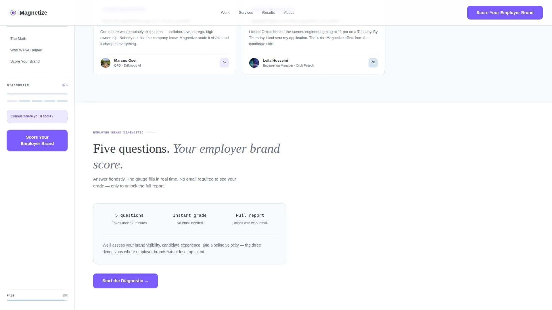 Employer Branding & Career Page Reviews Website Template