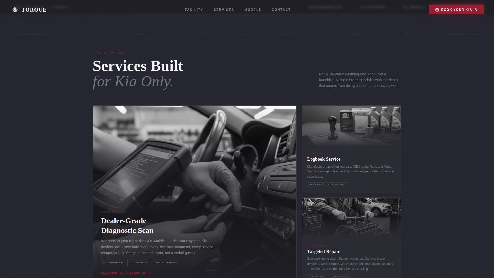 Torque — Certified Kia Dealer Landing Page Template