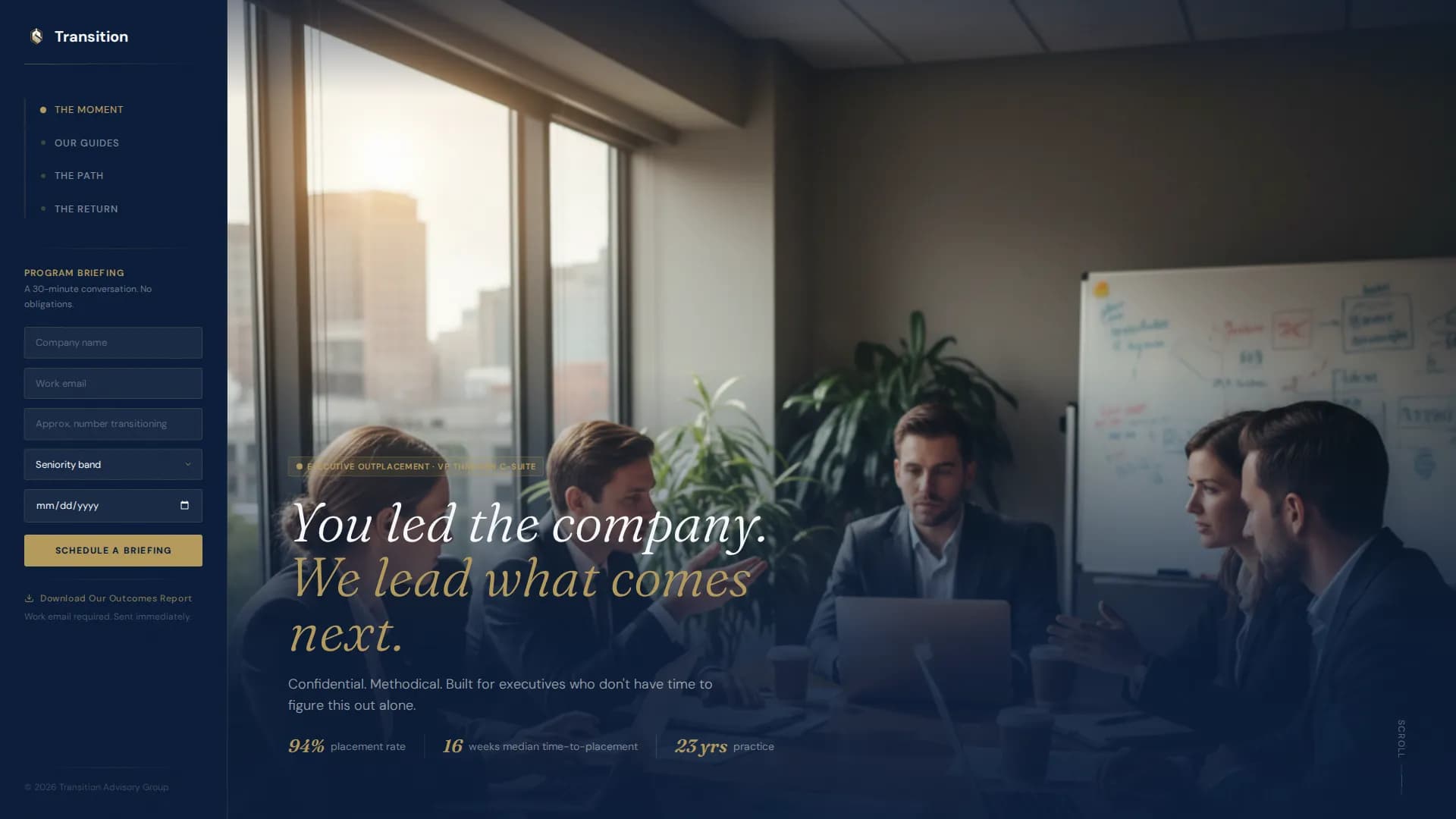 Outplacement & Career Transition Professional Website Template