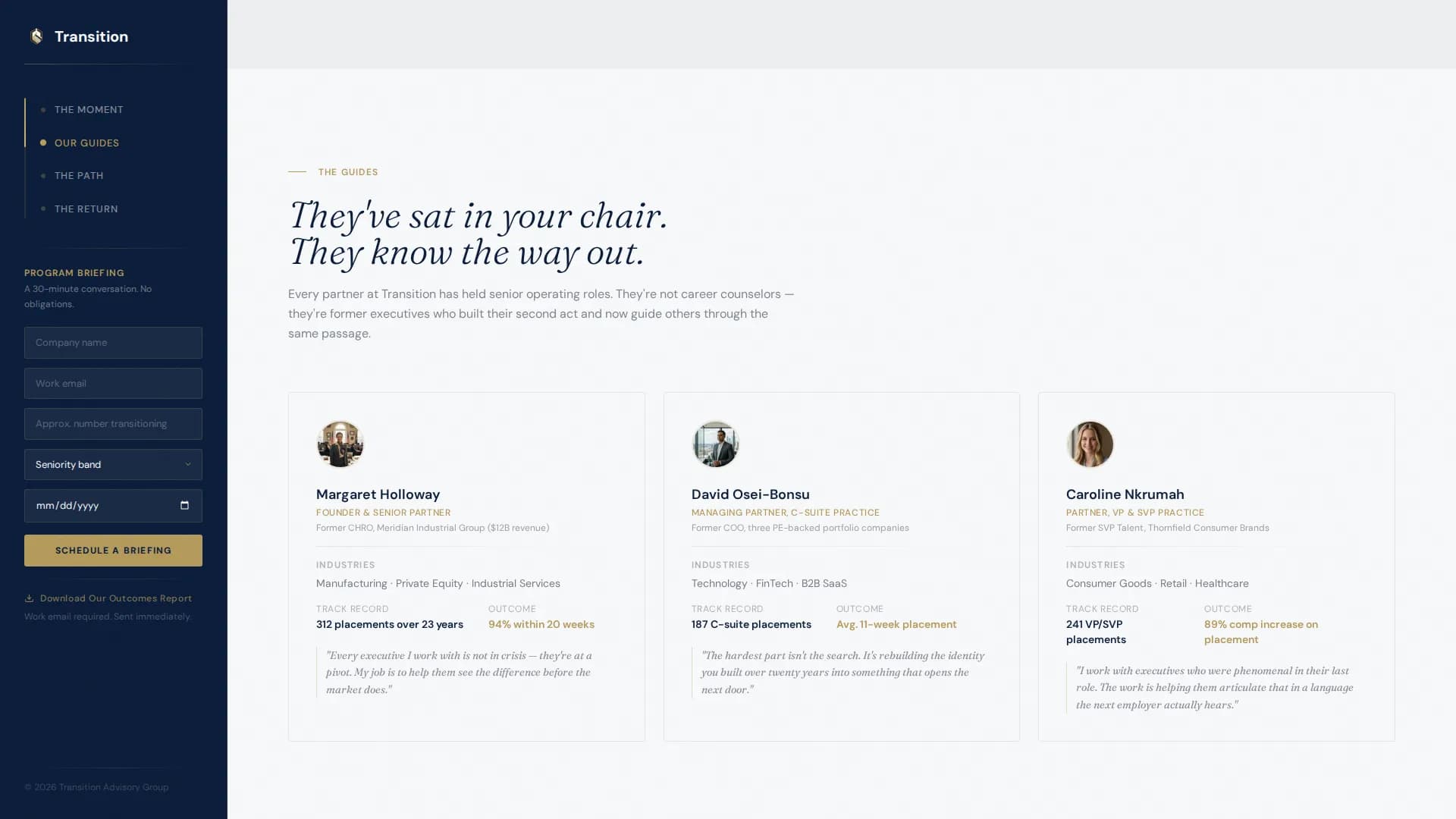 Outplacement & Career Transition Professional Website Template