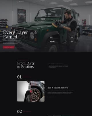 Rover - Premium Detailing Landing Page Template