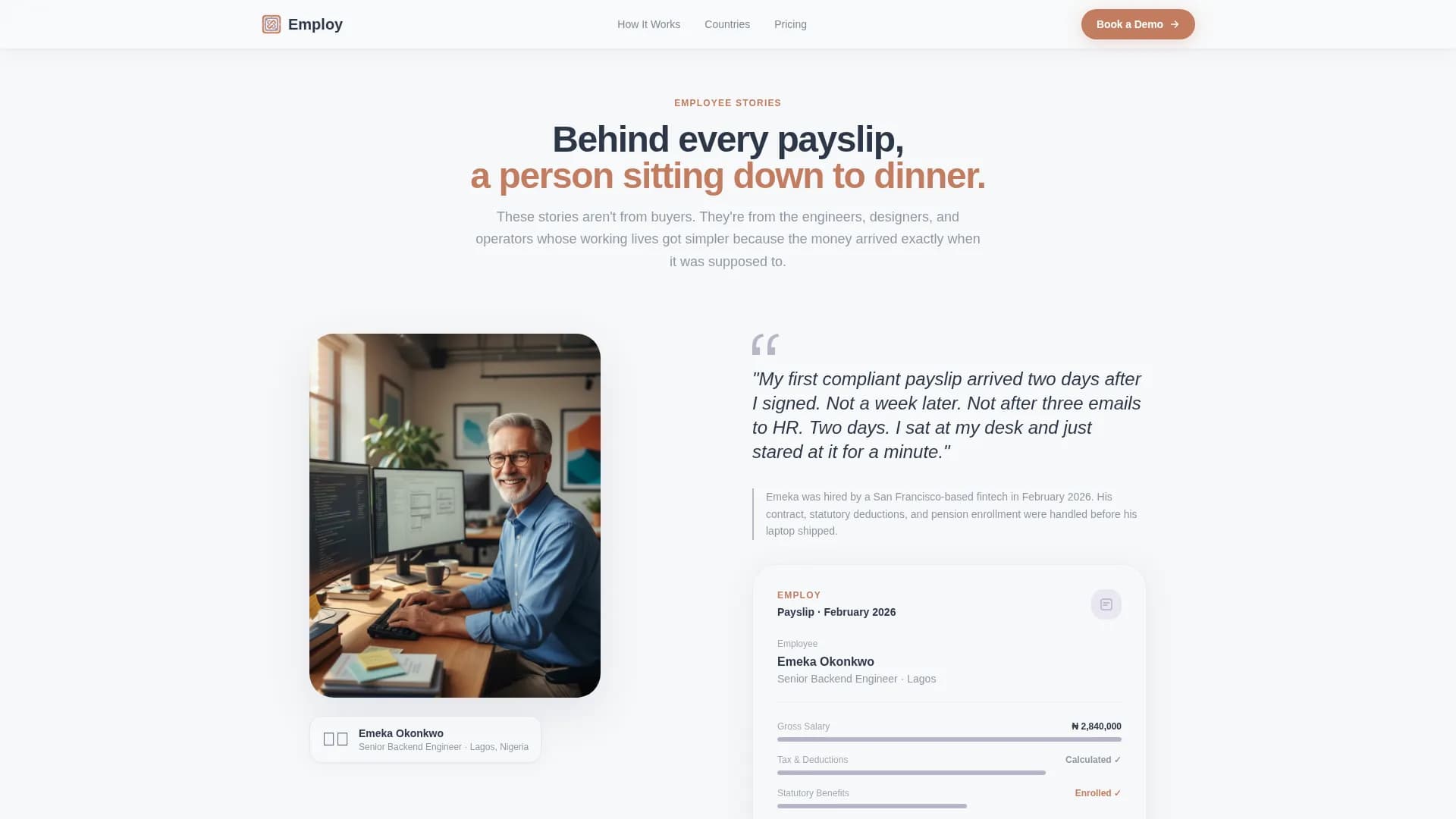 Payroll & Benefits Platform Booking Website Template