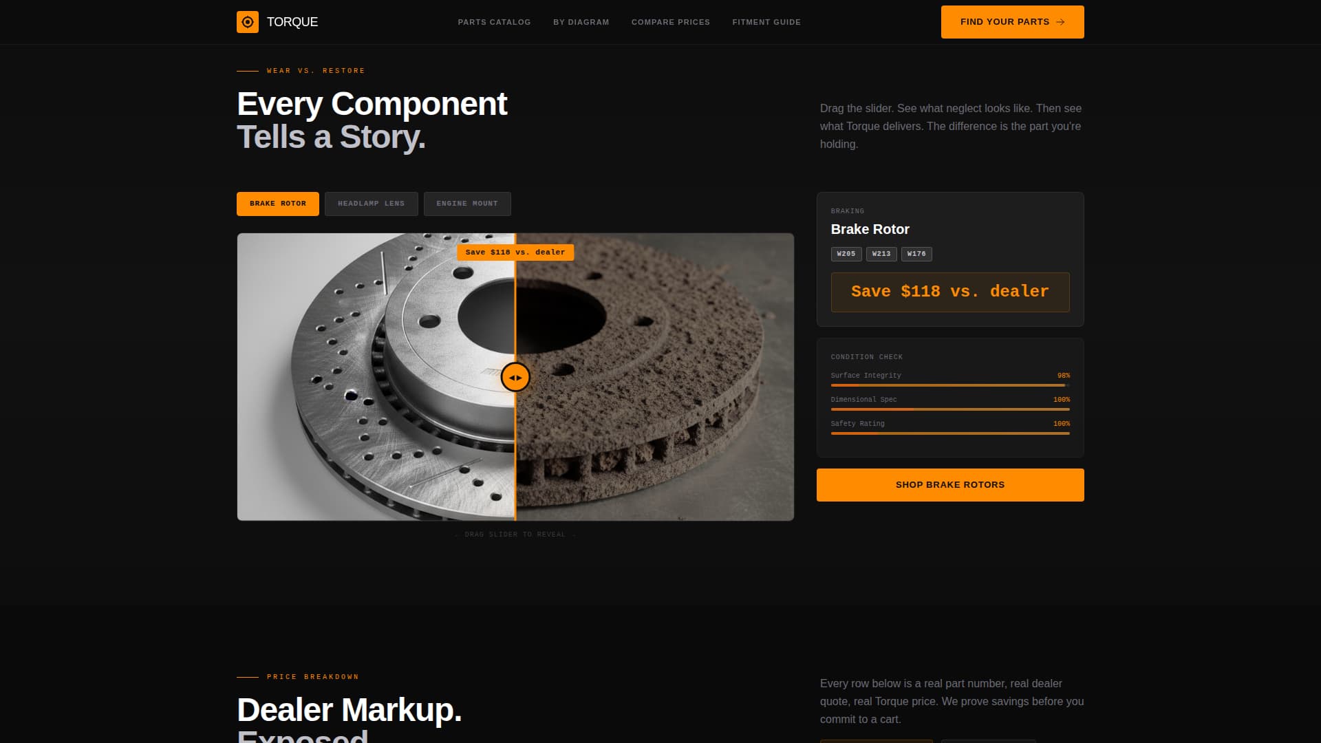 Car Dealership Pricing Website Template