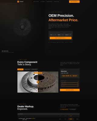 Car Dealership Pricing Website Template