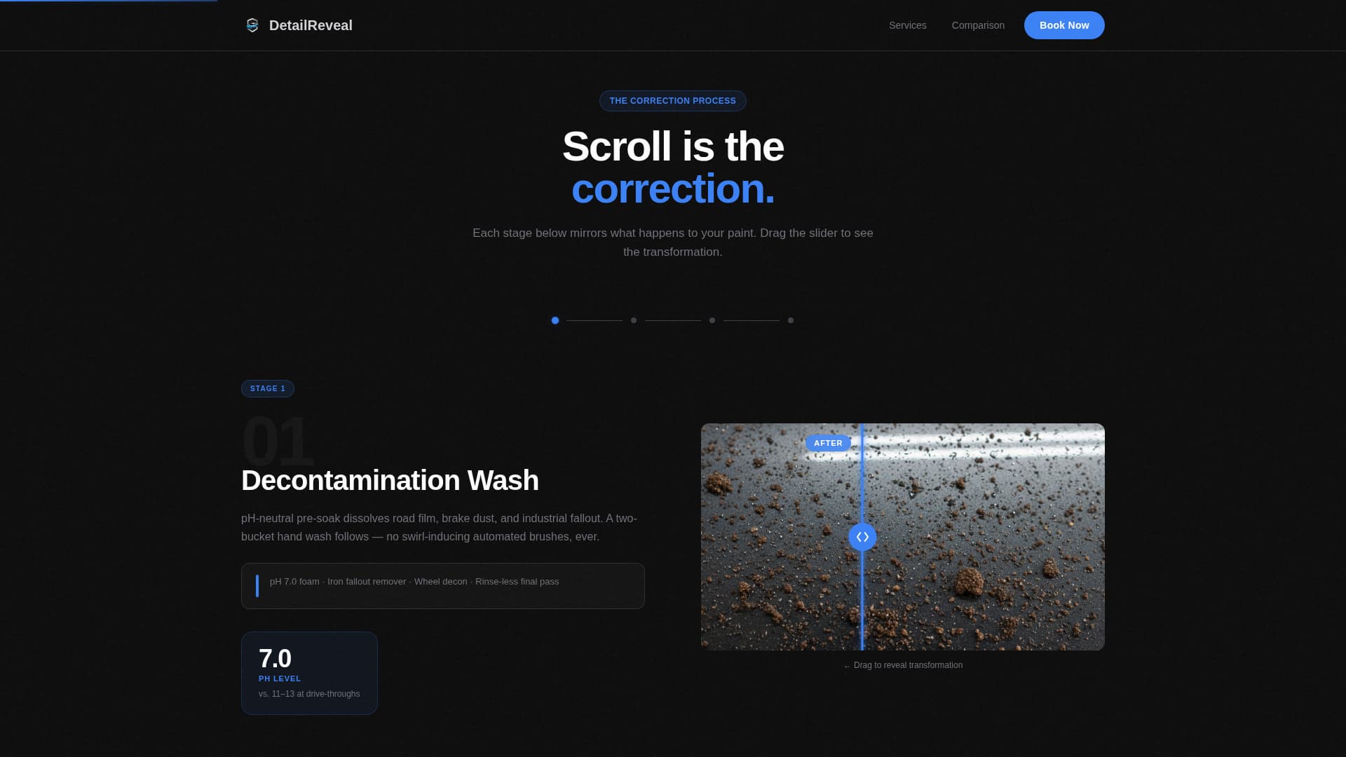 Detailreveal - Precision Detailing Landing Page Template