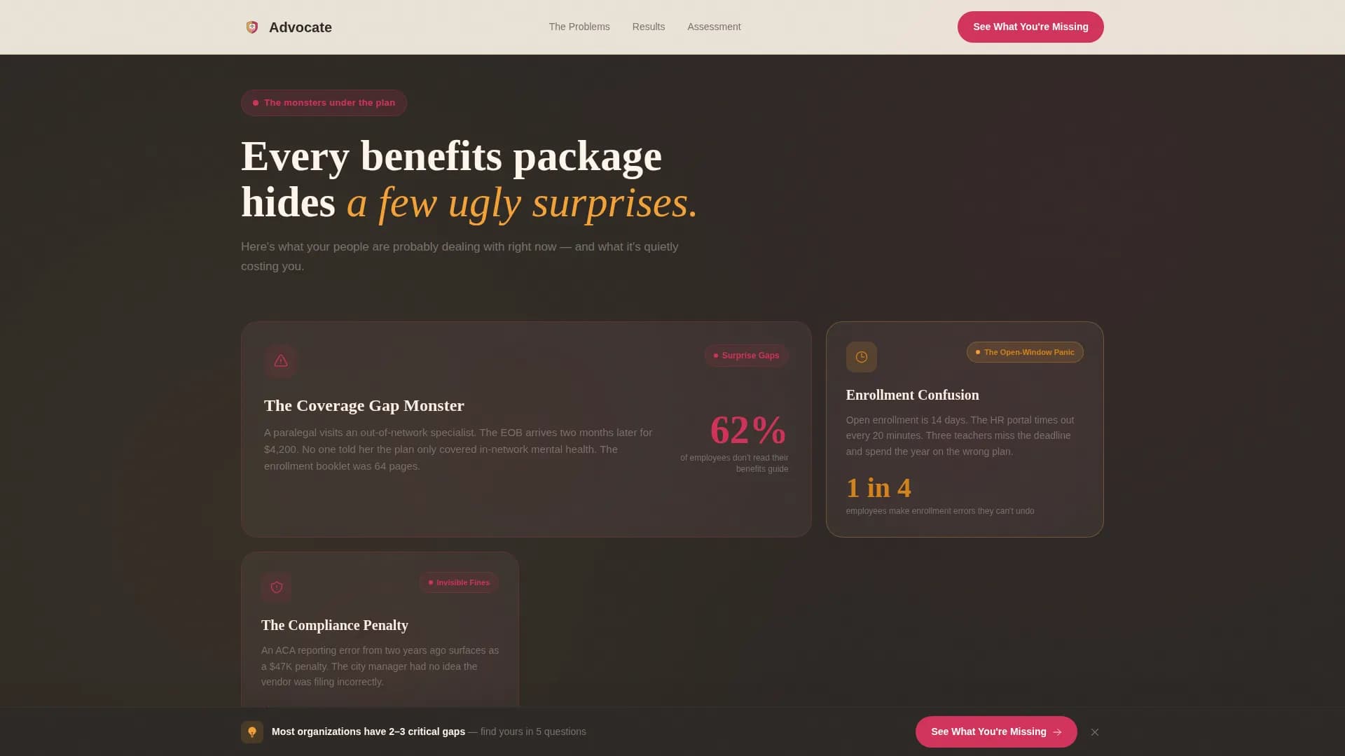 Champion — Results-Driven Employee Benefits Landing Page Template