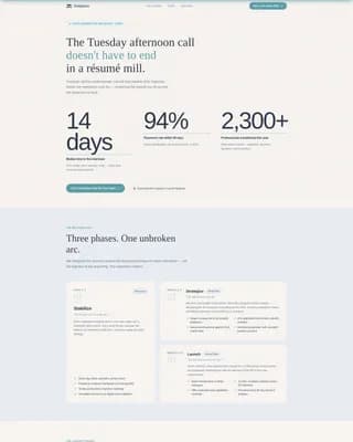 Outplacement & Career Transition Specialist Careers Website Template