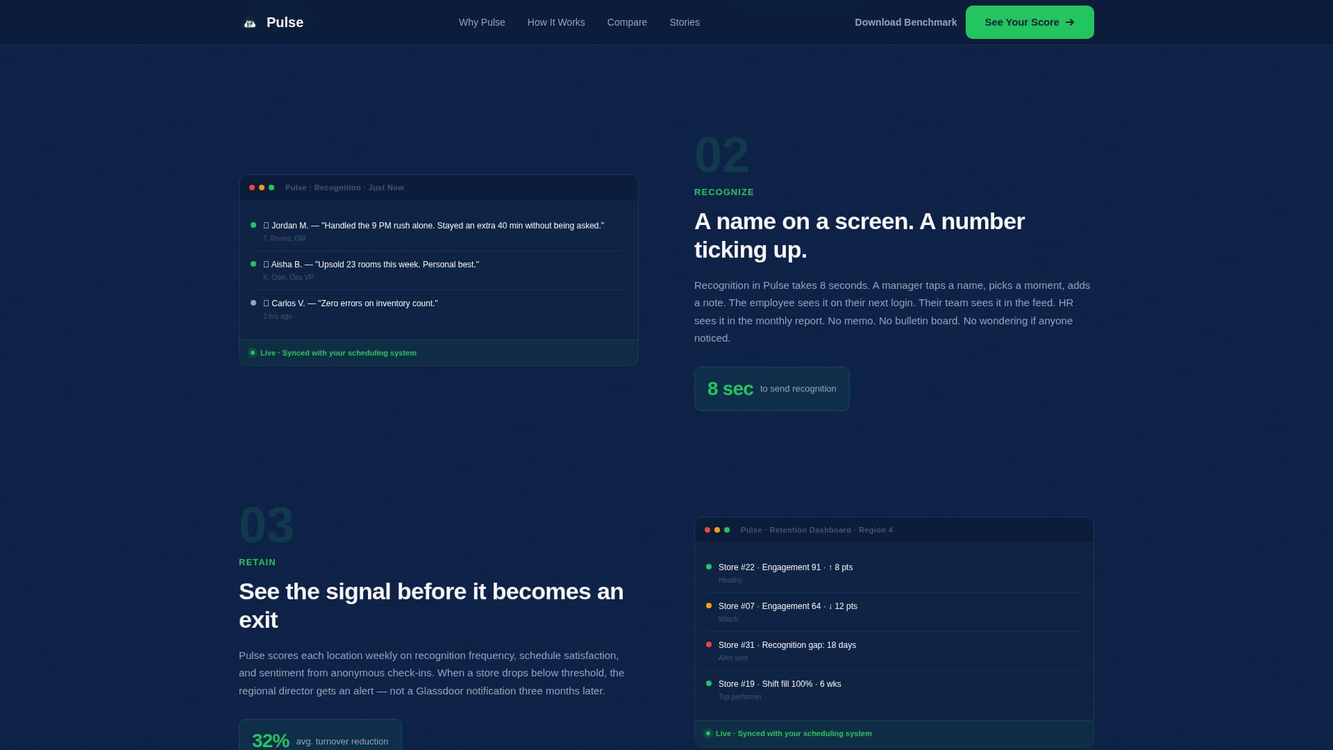 Pulse - Powerful Frontline Engagement Landing Page Template