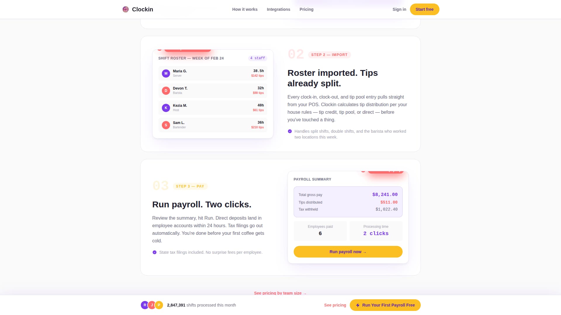 Clockin - Effortless Payroll Landing Page Template