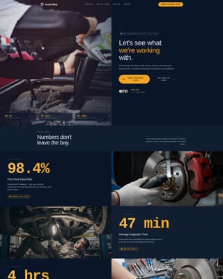 Complete Vehicle Inspection & Testing Appointment Booking Website Template
