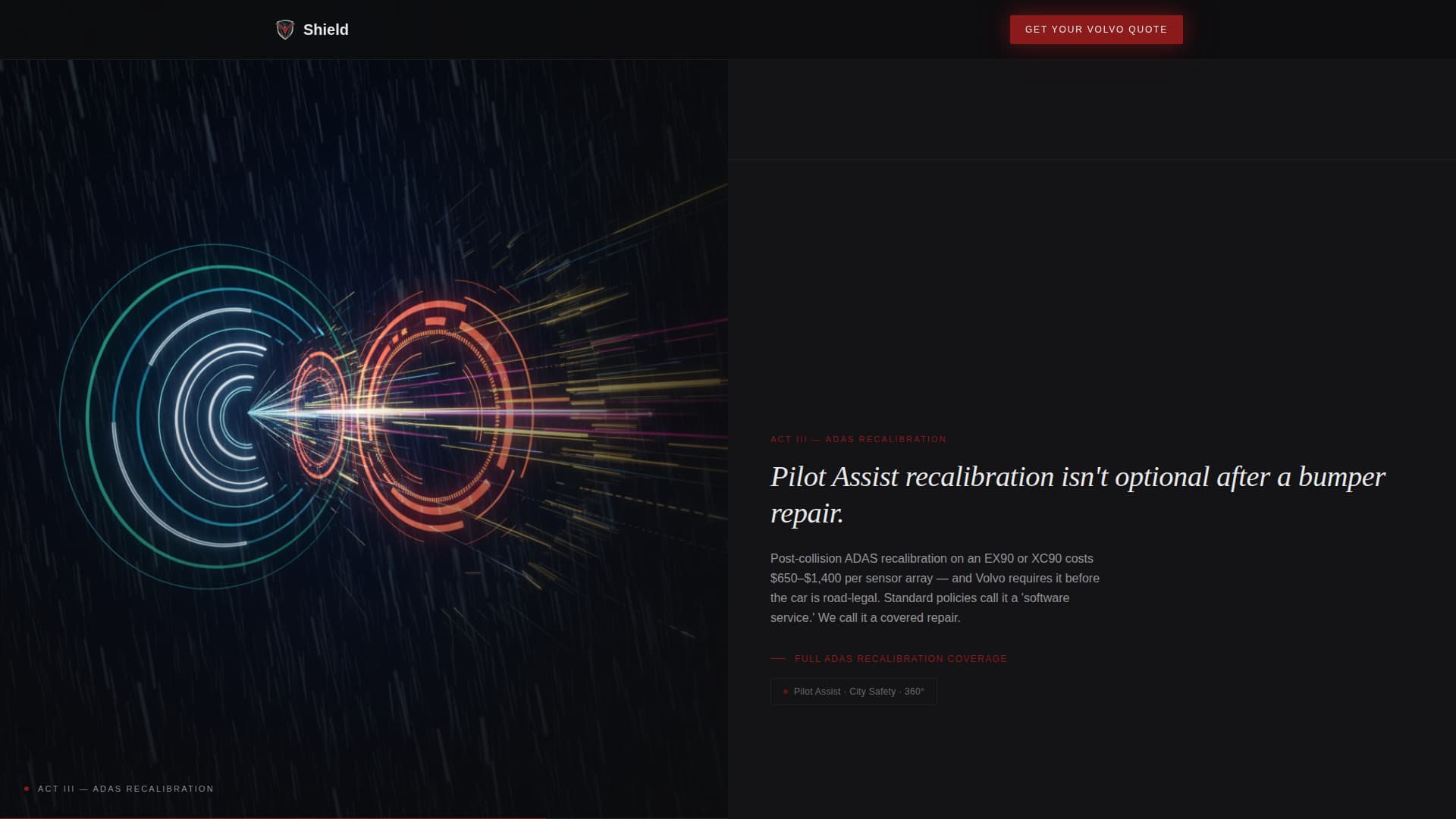 Shield - Precision Volvoinsurance Landing Page Template