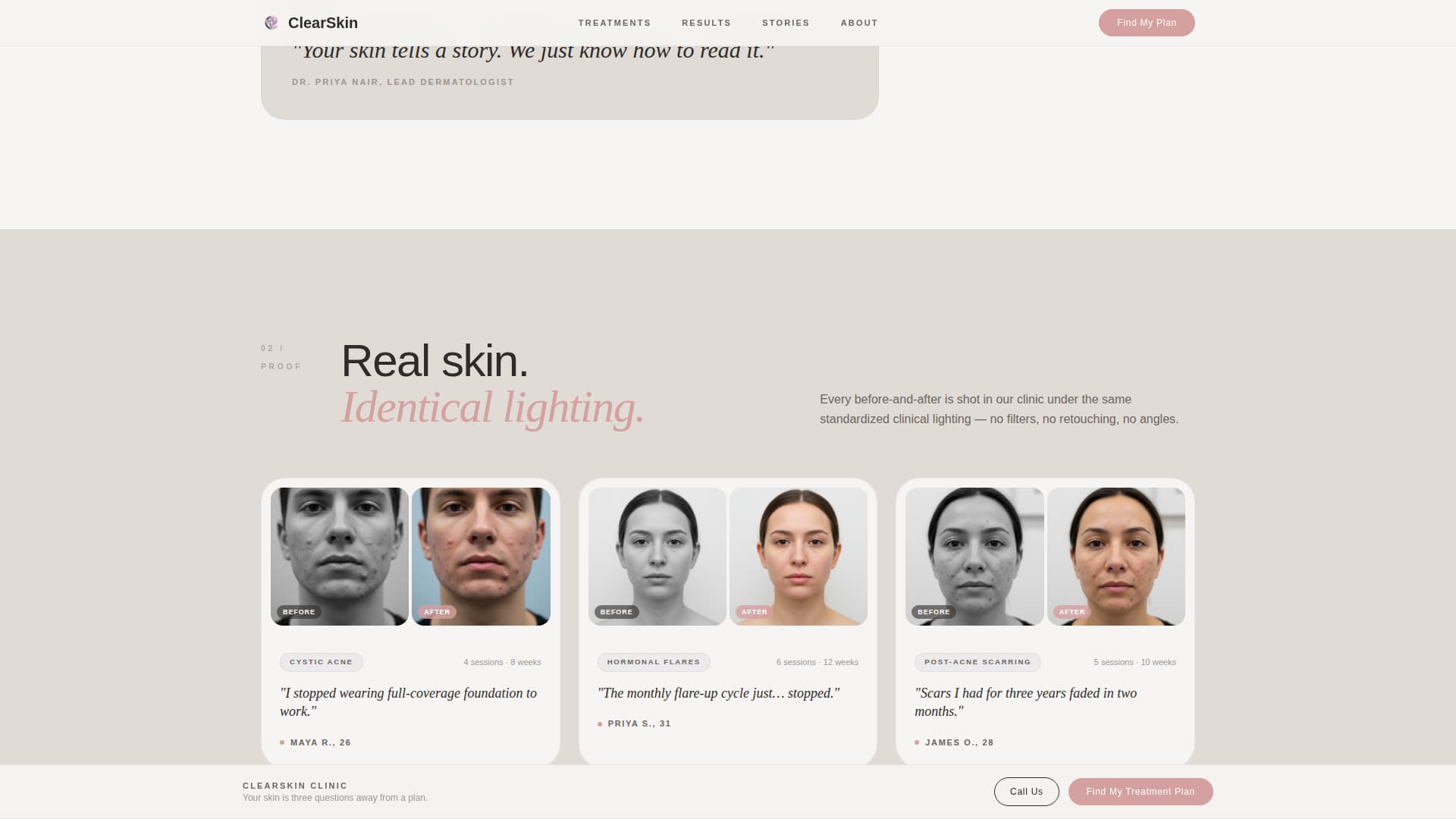 Skincare & Derma Clinic Booking Website Template