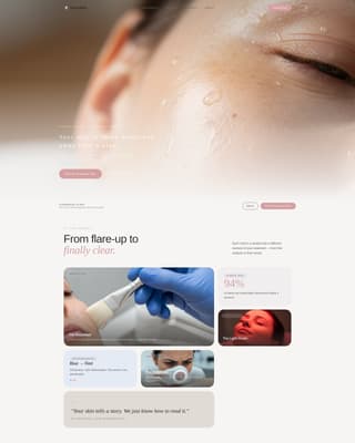 Skincare & Derma Clinic Booking Website Template