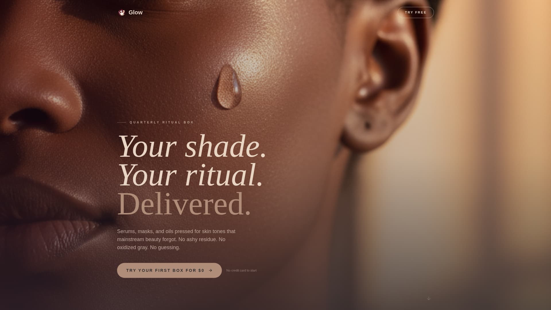 Glow - Luxe Skincare Landing Page Template